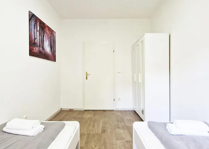 Апартаменты Modernes In Leipzig, 4 Personen, Selbst-check-in *